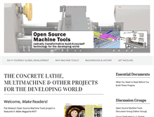 Tablet Screenshot of opensourcemachinetools.org